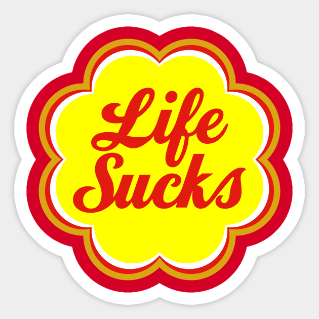 Life Sucks Sticker by Indie Pop